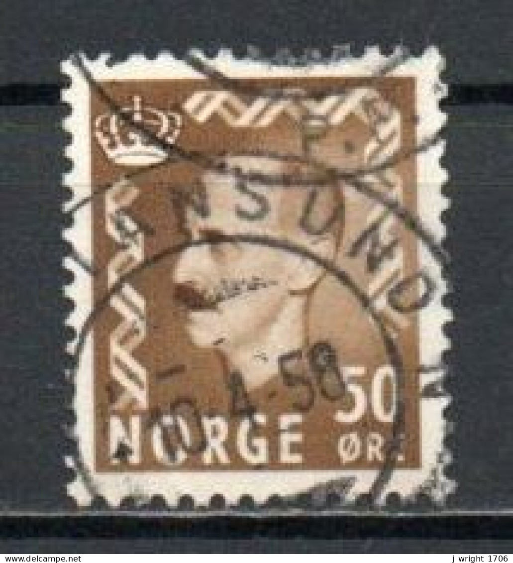 Norway, 1951, King Haakon VII, 50ö/Olive-Brown, USED - Usados