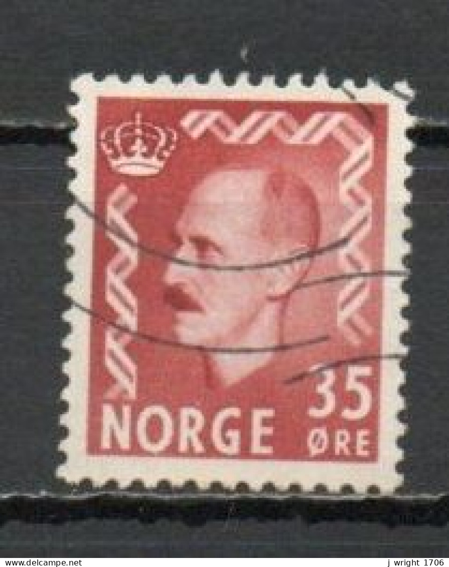 Norway, 1956, King Haakon VII, 35ö/Red Brown, USED - Gebraucht