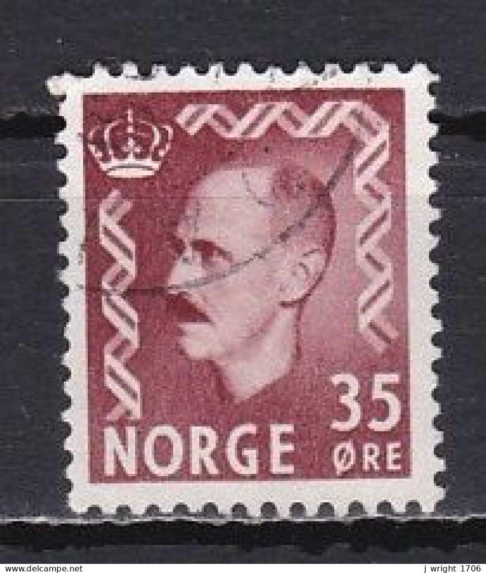 Norway, 1951, King Haakon VII, 35ö/Brown-Lake, USED - Usati