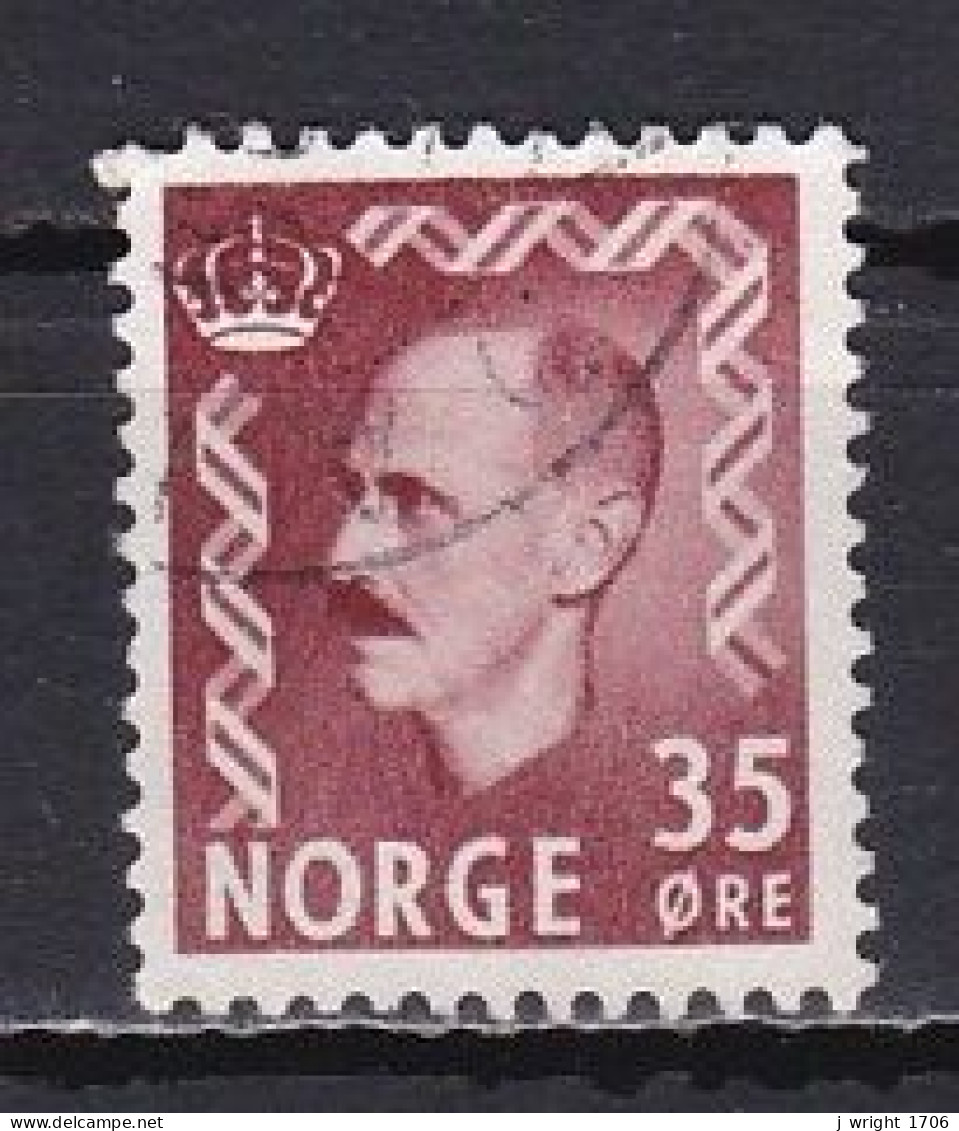 Norway, 1951, King Haakon VII, 35ö/Brown-Lake, USED - Used Stamps