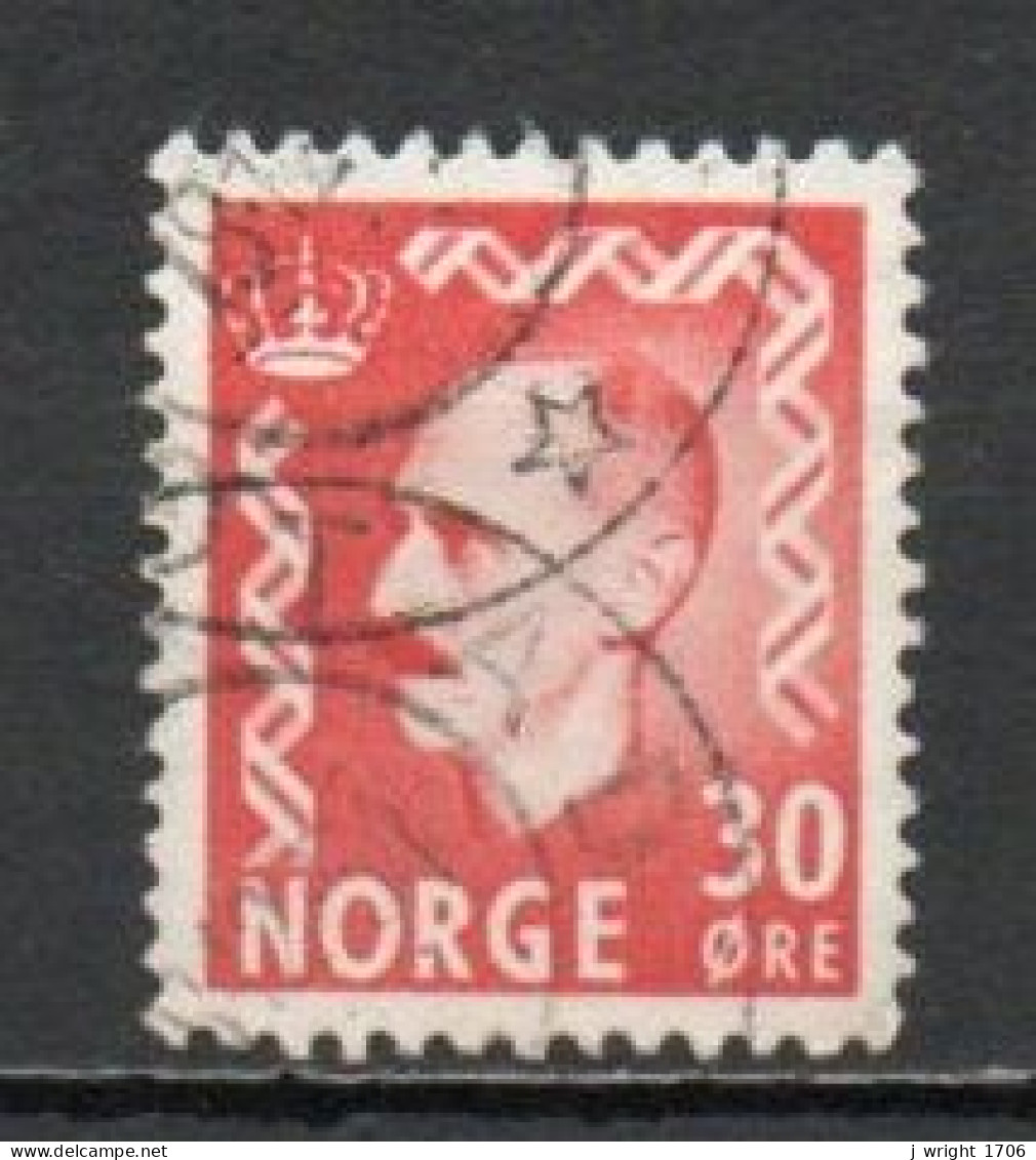 Norway, 1951, King Haakon VII, 30ö/Scarlet, USED - Usati