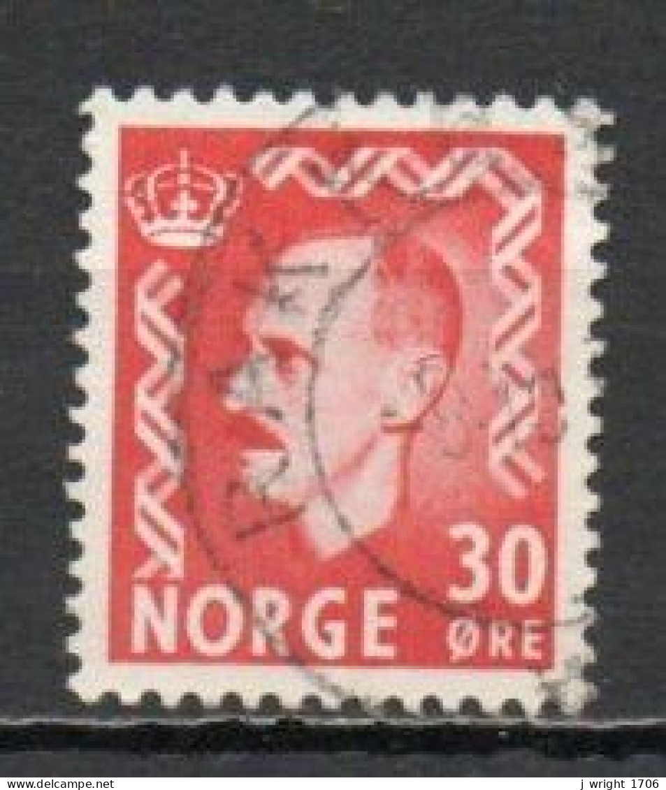 Norway, 1951, King Haakon VII, 30ö/Scarlet, USED - Gebruikt