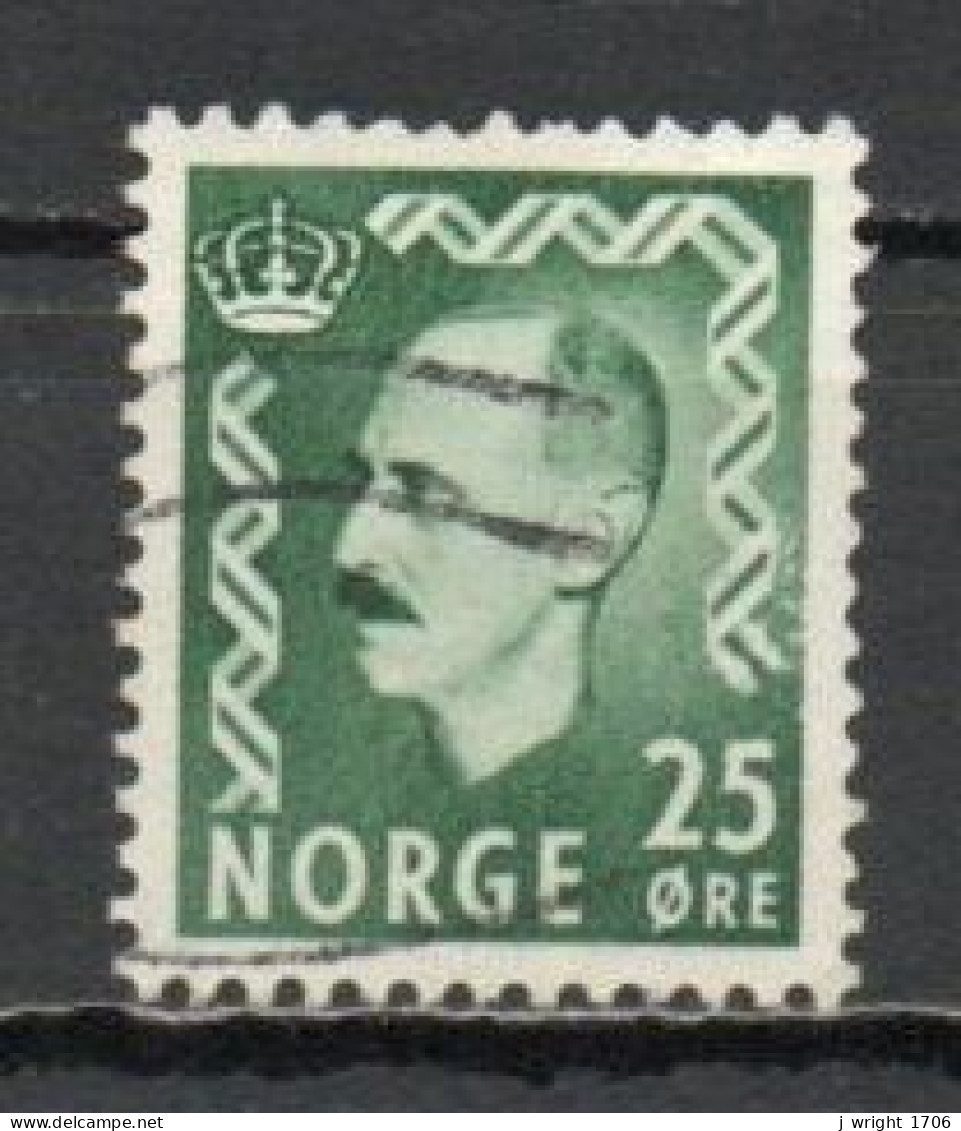 Norway, 1956, King Haakon VII, 25ö/Green, USED - Used Stamps