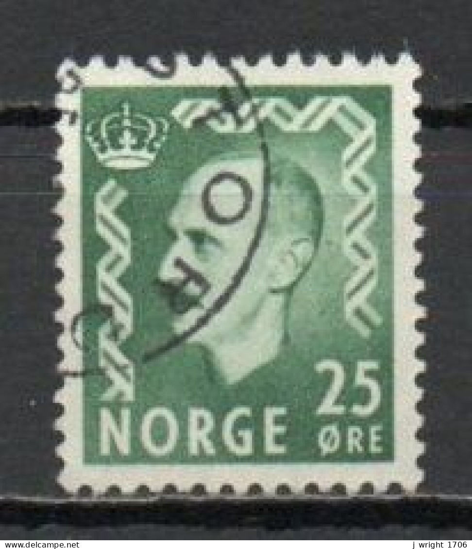 Norway, 1956, King Haakon VII, 25ö/Green, USED - Used Stamps