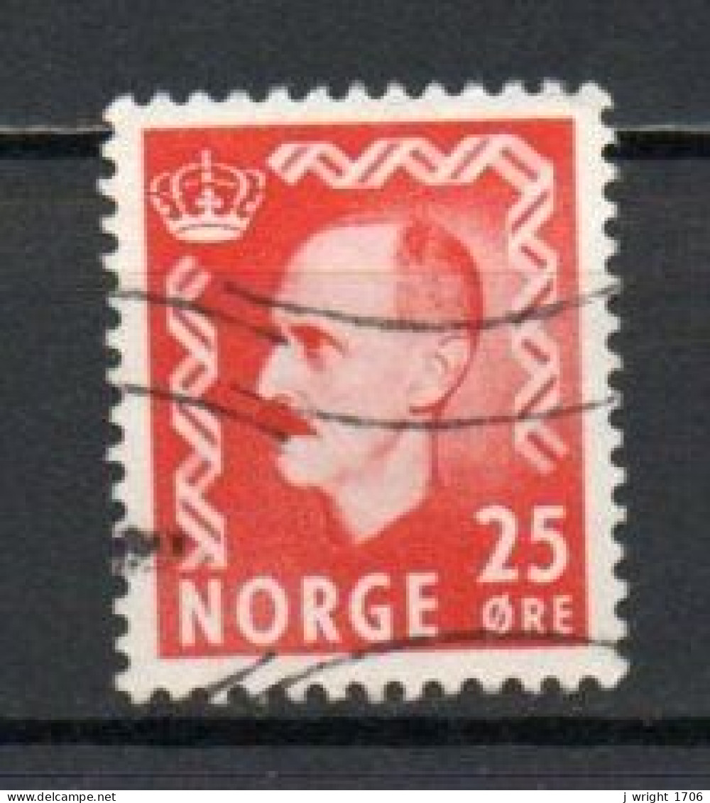 Norway, 1950, King Haakon VII, 25ö/Scarlet, USED - Usados