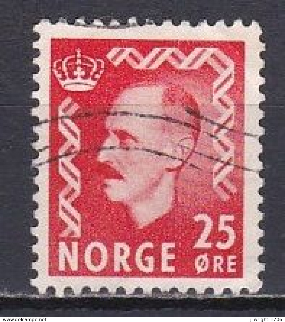 Norway, 1950, King Haakon VII, 25ö/Scarlet, USED - Usati