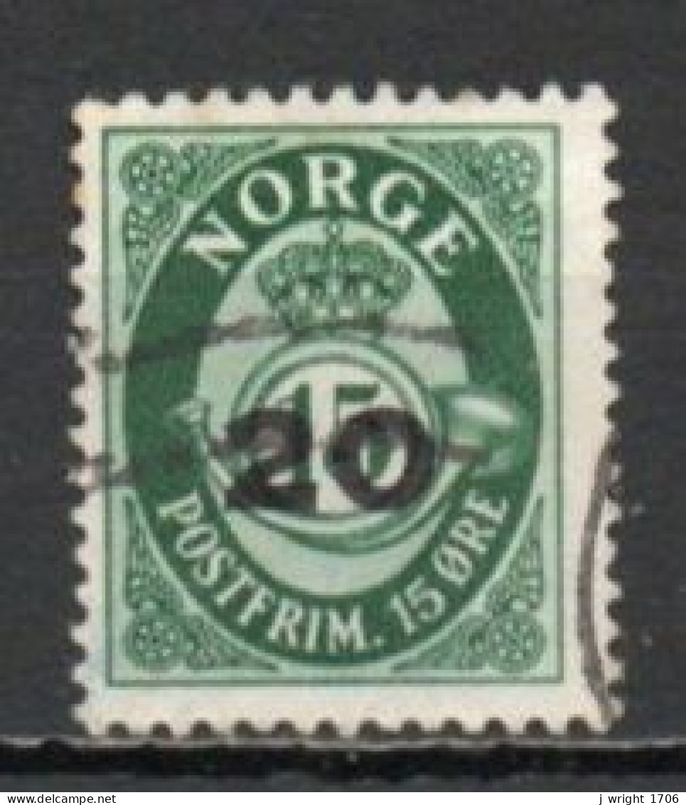 Norway, 1952, Posthorn/Photogravure, 20ö/Surcharge, USED - Gebruikt