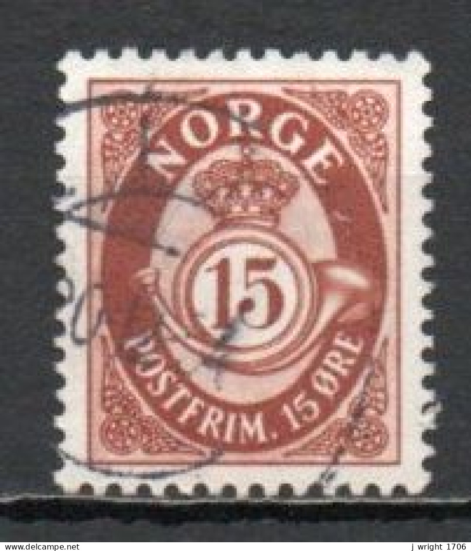 Norway, 1952, Posthorn/Photogravure, 15ö/Red-Brown, USED - Usados