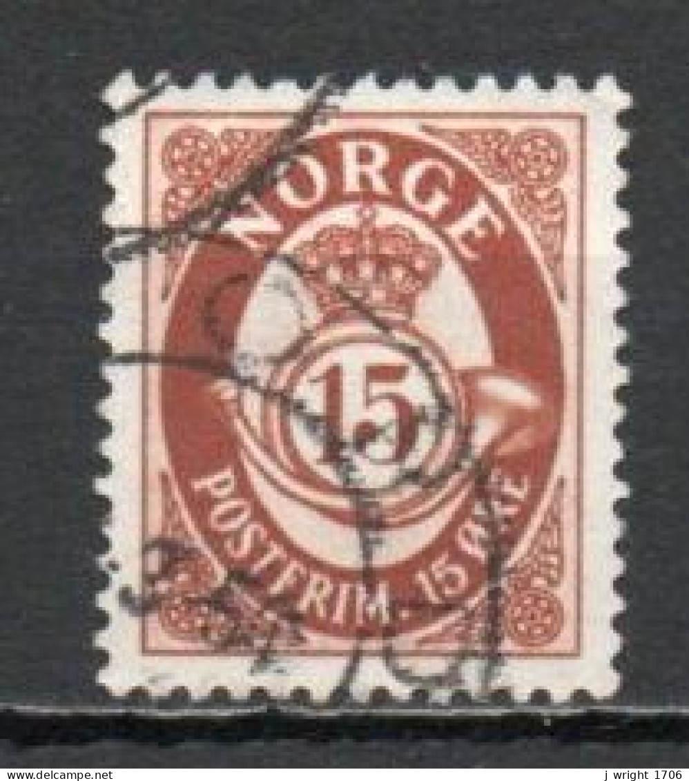 Norway, 1952, Posthorn/Photogravure, 15ö/Red-Brown, USED - Usati