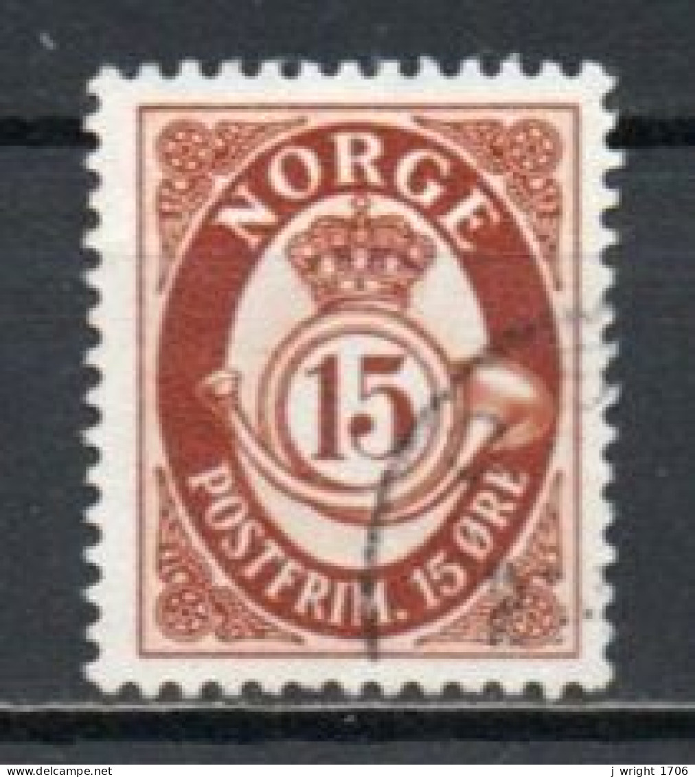 Norway, 1952, Posthorn/Photogravure, 15ö/Red-Brown, USED - Oblitérés