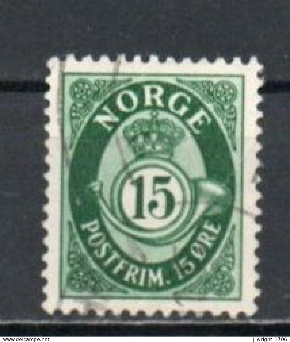 Norway, 1950, Posthorn/Photogravure, 15ö/Green, USED - Gebruikt