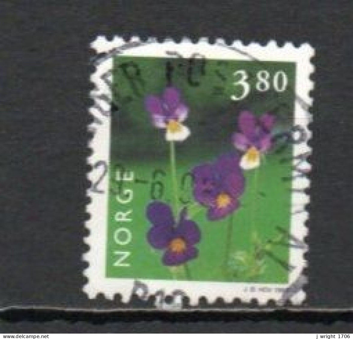 Norway, 1998, Flowers/Wild Pansy, 3.80kr, USED - Used Stamps