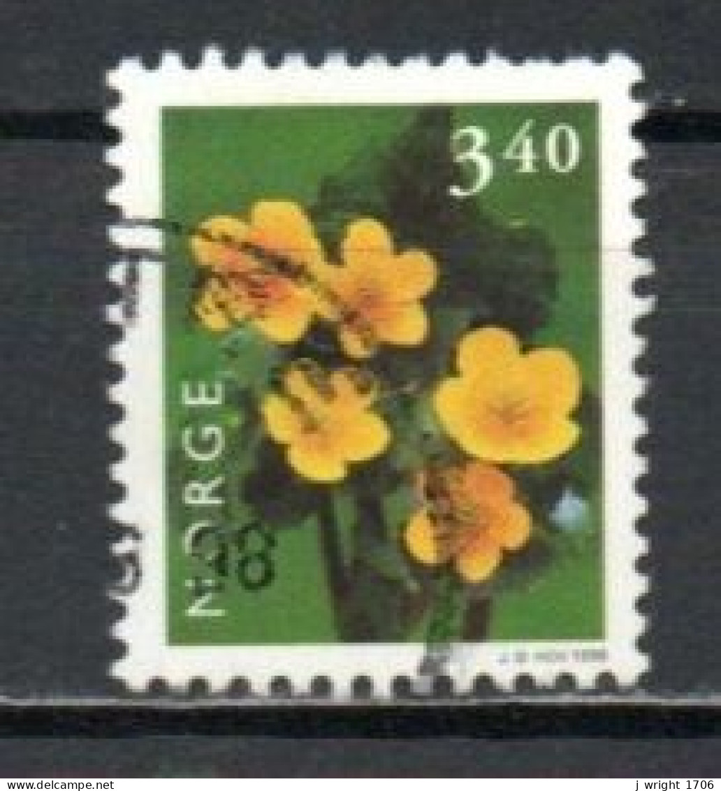 Norway, 1998, Flowers/Marsh Merigold, 3.40kr, USED - Used Stamps