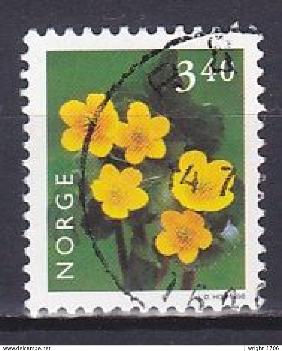 Norway, 1998, Flowers/Marsh Merigold, 3.40kr, USED - Gebruikt