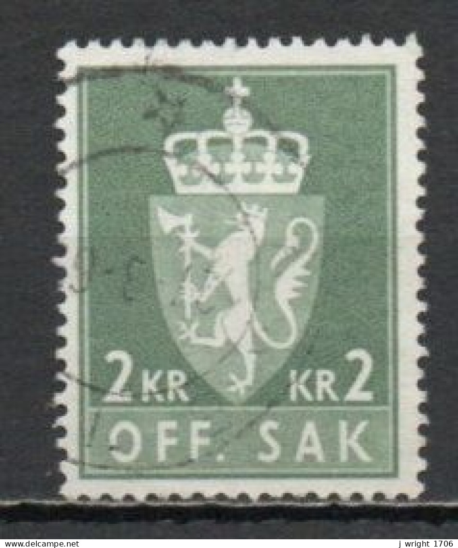 Norway, 1960, Coat Of Arms/Photogravure, 2Kr, USED - Dienstzegels