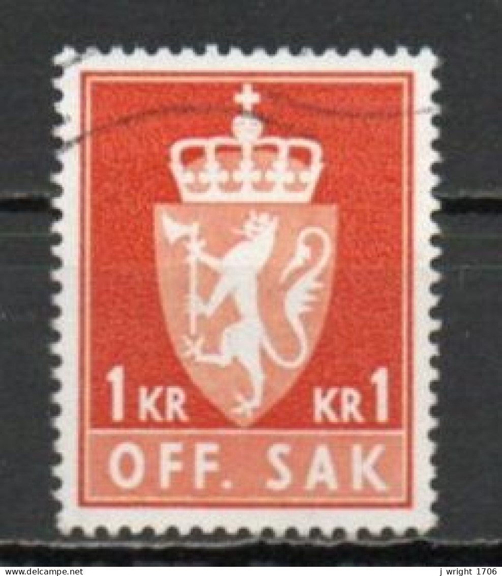 Norway, 1972, Coat Of Arms/Photogravure, 1Kr/Red, USED - Dienstmarken