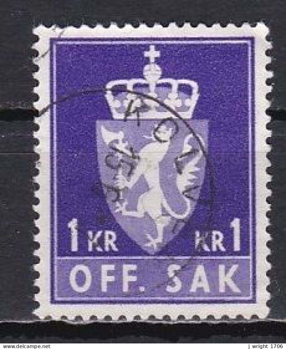 Norway, 1957, Coat Of Arms/Photogravure, 1Kr/Violet, USED - Officials