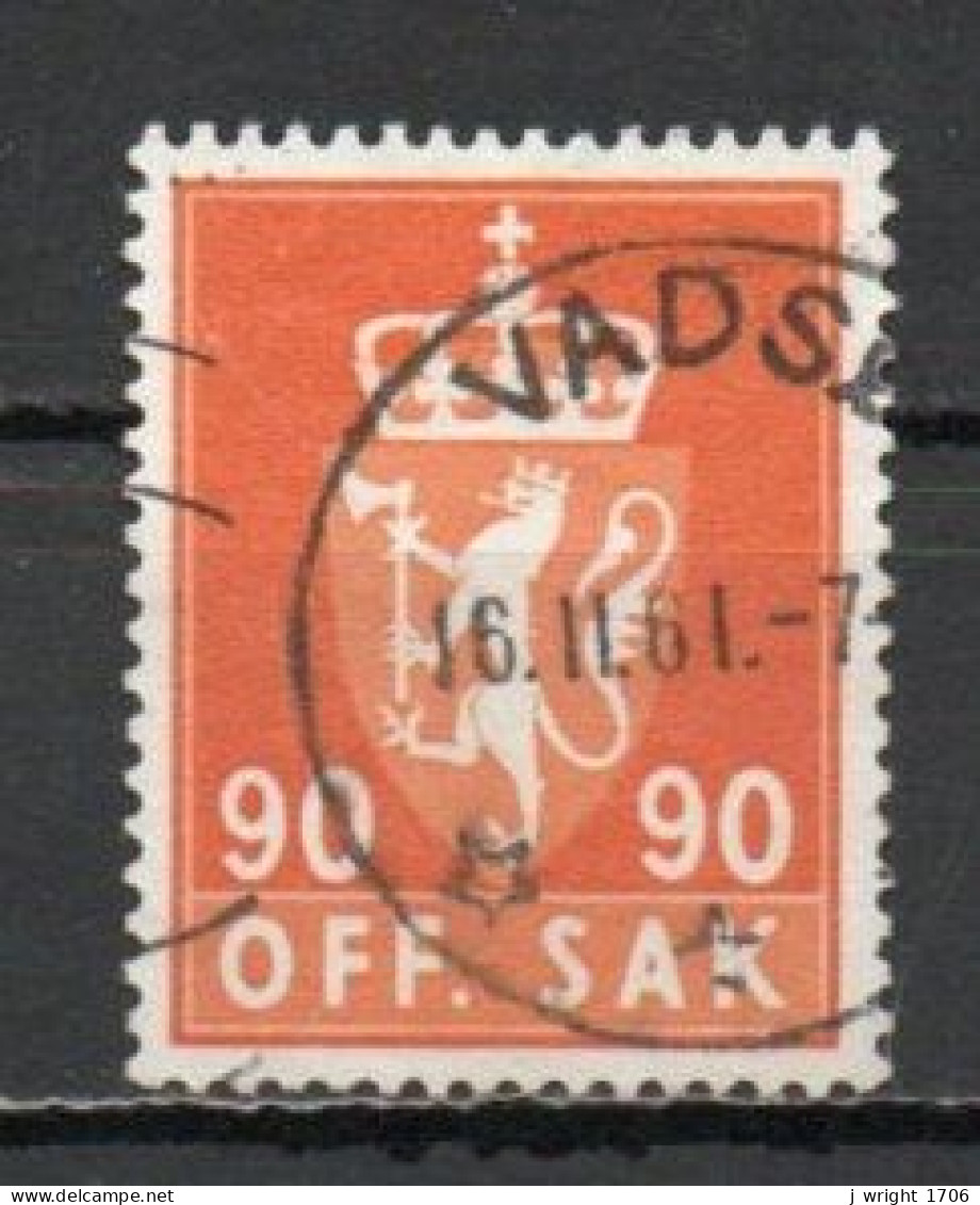 Norway, 1958, Coat Of Arms/Photogravure, 90ö, USED - Dienstzegels