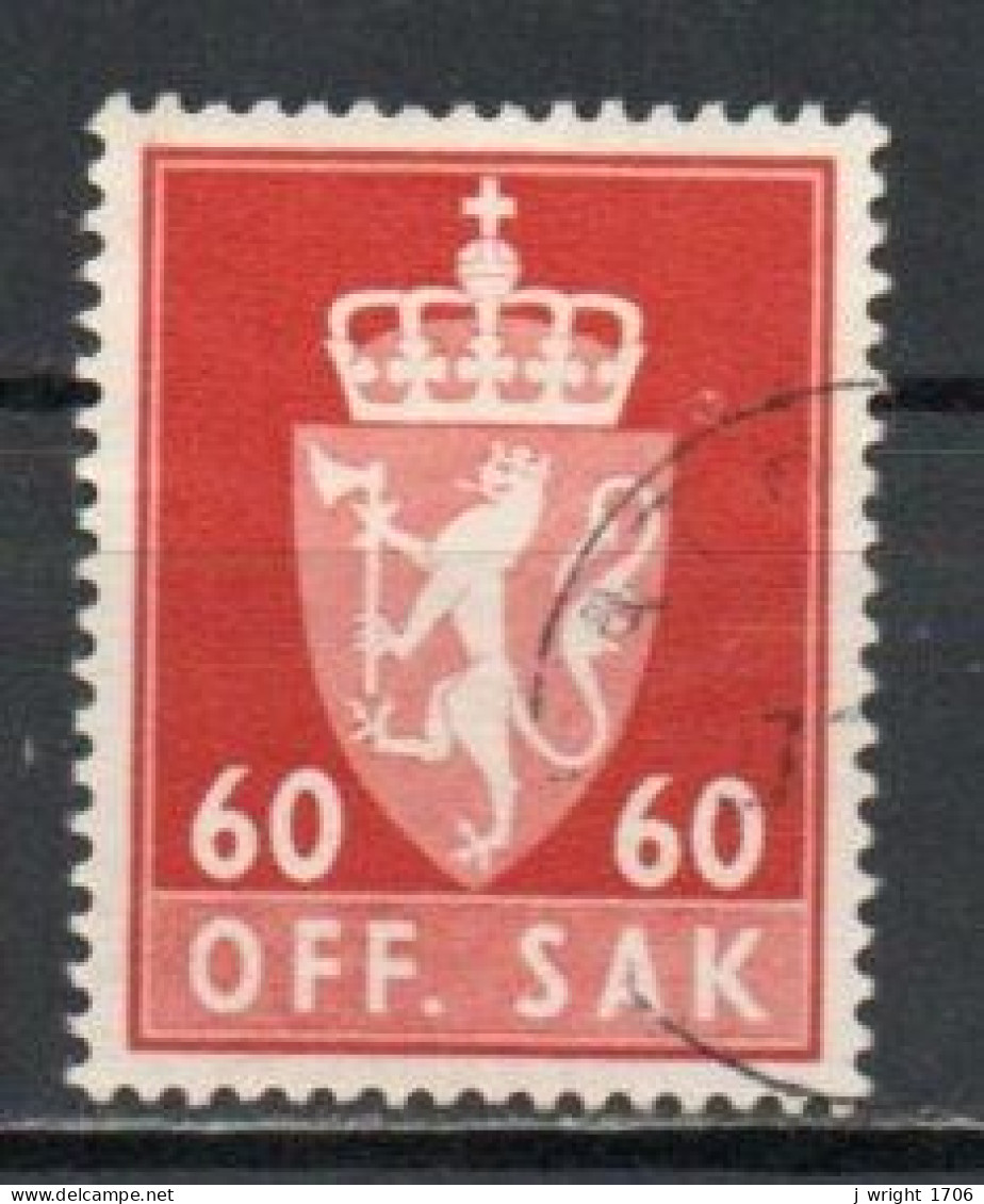 Norway, 1964, Coat Of Arms/Photogravure, 60ö/Red, USED - Oficiales