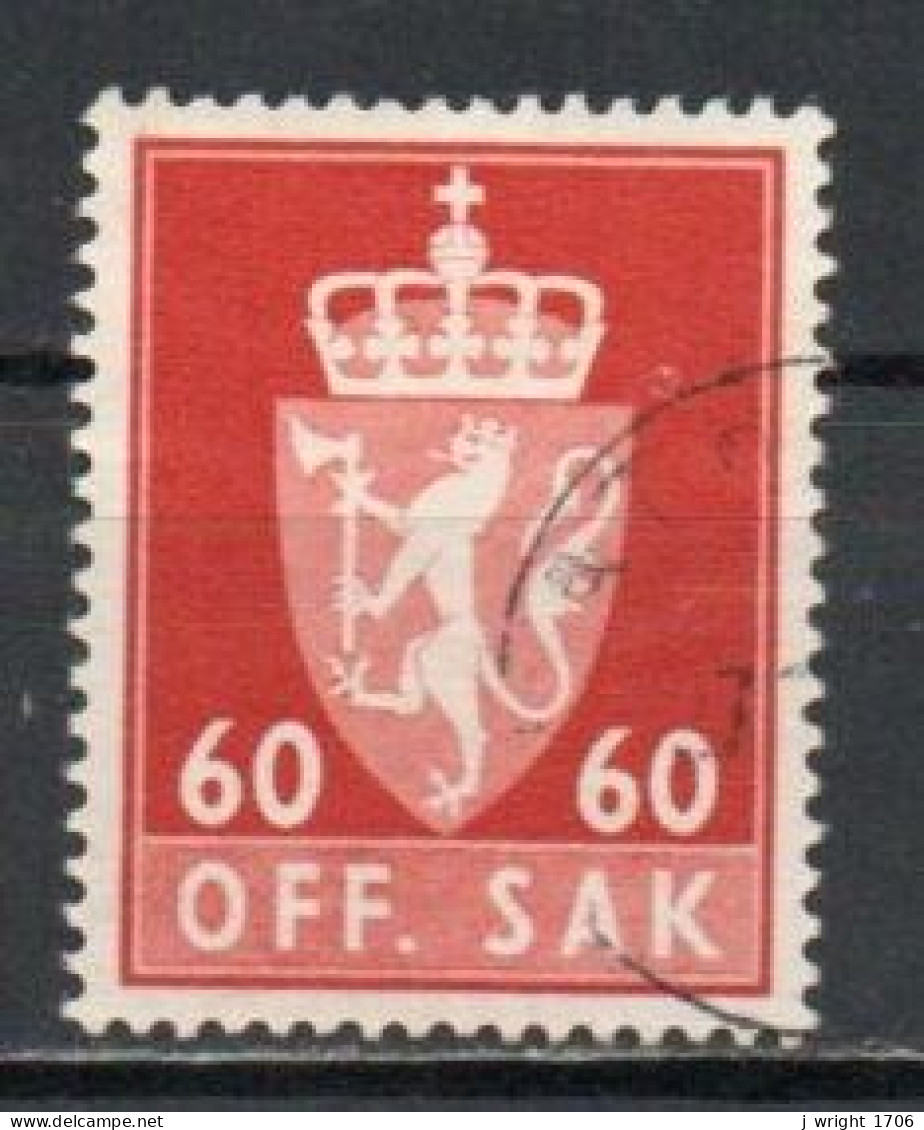 Norway, 1964, Coat Of Arms/Photogravure, 60ö/Red, USED - Officials