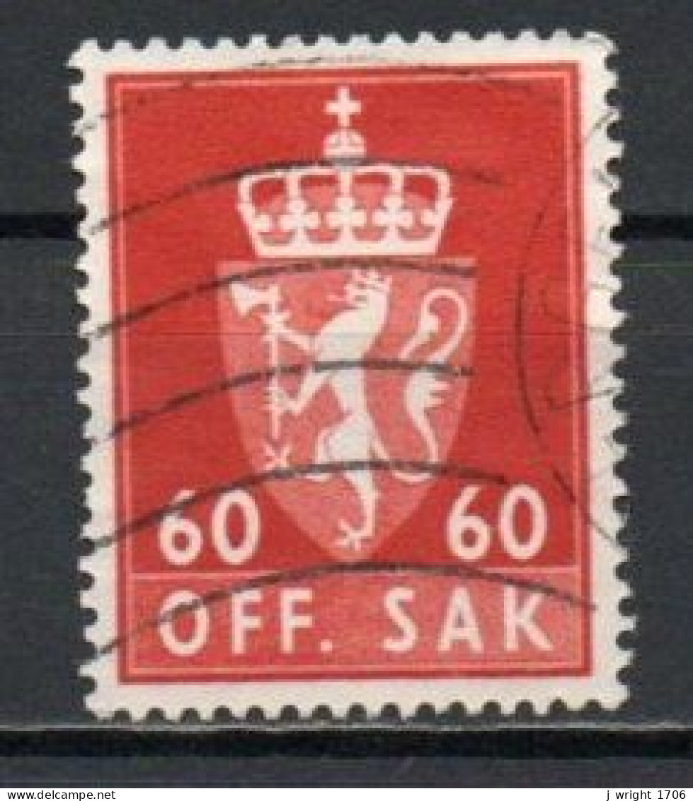 Norway, 1964, Coat Of Arms/Photogravure, 60ö/Red, USED - Dienstzegels