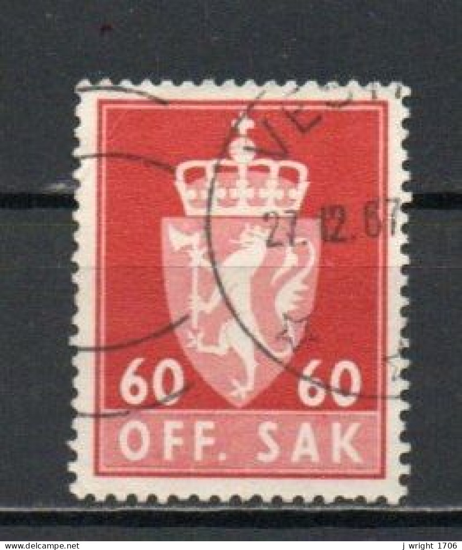 Norway, 1964, Coat Of Arms/Photogravure, 60ö/Red, USED - Service