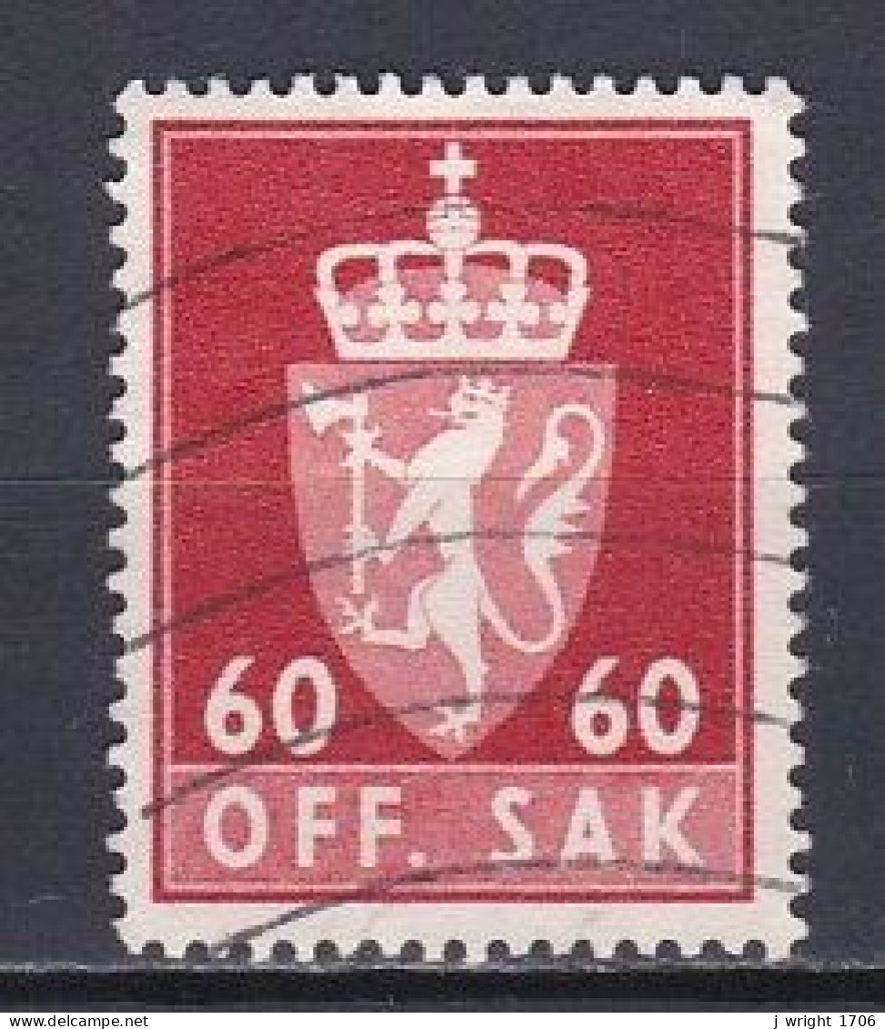 Norway, 1964, Coat Of Arms/Photogravure, 60ö/Red, USED - Dienstmarken