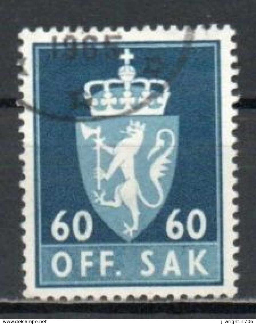 Norway, 1955, Coat Of Arms/Photogravure, 60ö/Dark Green-Blue, USED - Dienstmarken