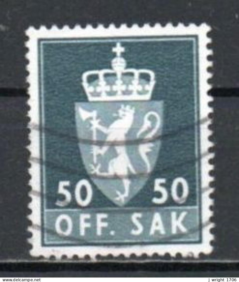 Norway, 1969, Coat Of Arms/Photogravure, 50ö/Dark Grey-Blue, USED - Dienstmarken