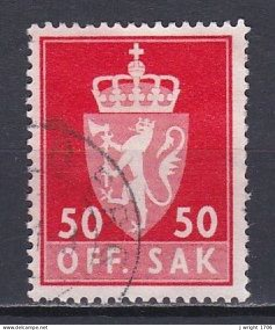 Norway, 1962, Coat Of Arms/Photogravure, 50ö/Red, USED - Service