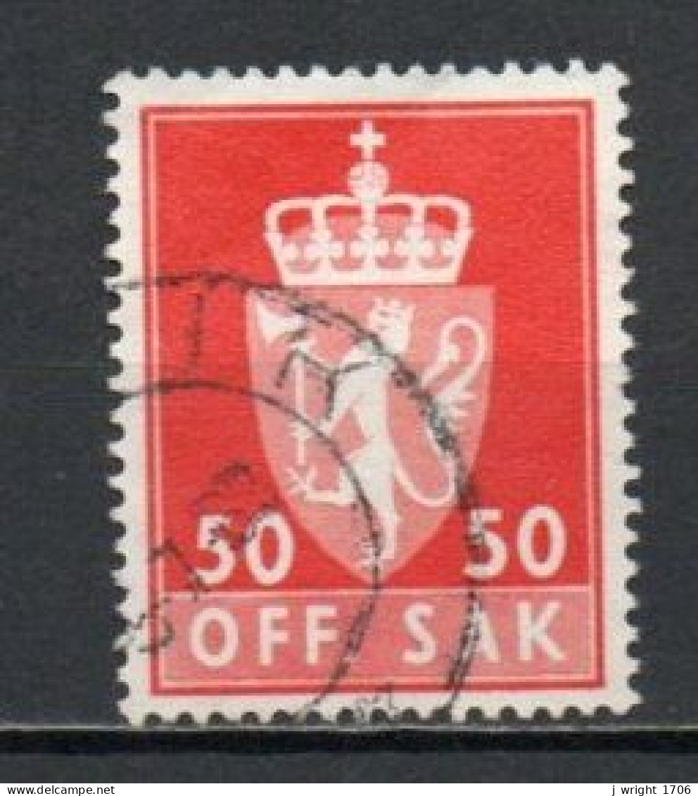 Norway, 1962, Coat Of Arms/Photogravure, 50ö/Red, USED - Service