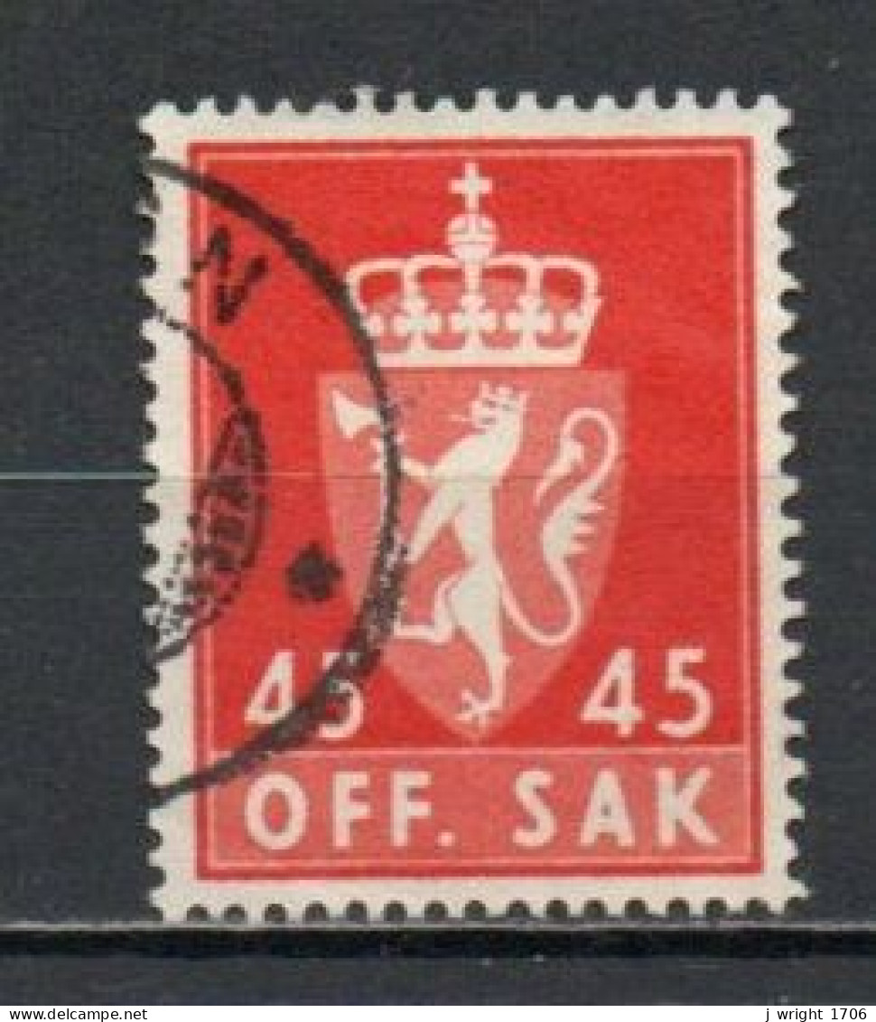 Norway, 1958, Coat Of Arms/Photogravure, 45ö, USED - Dienstzegels