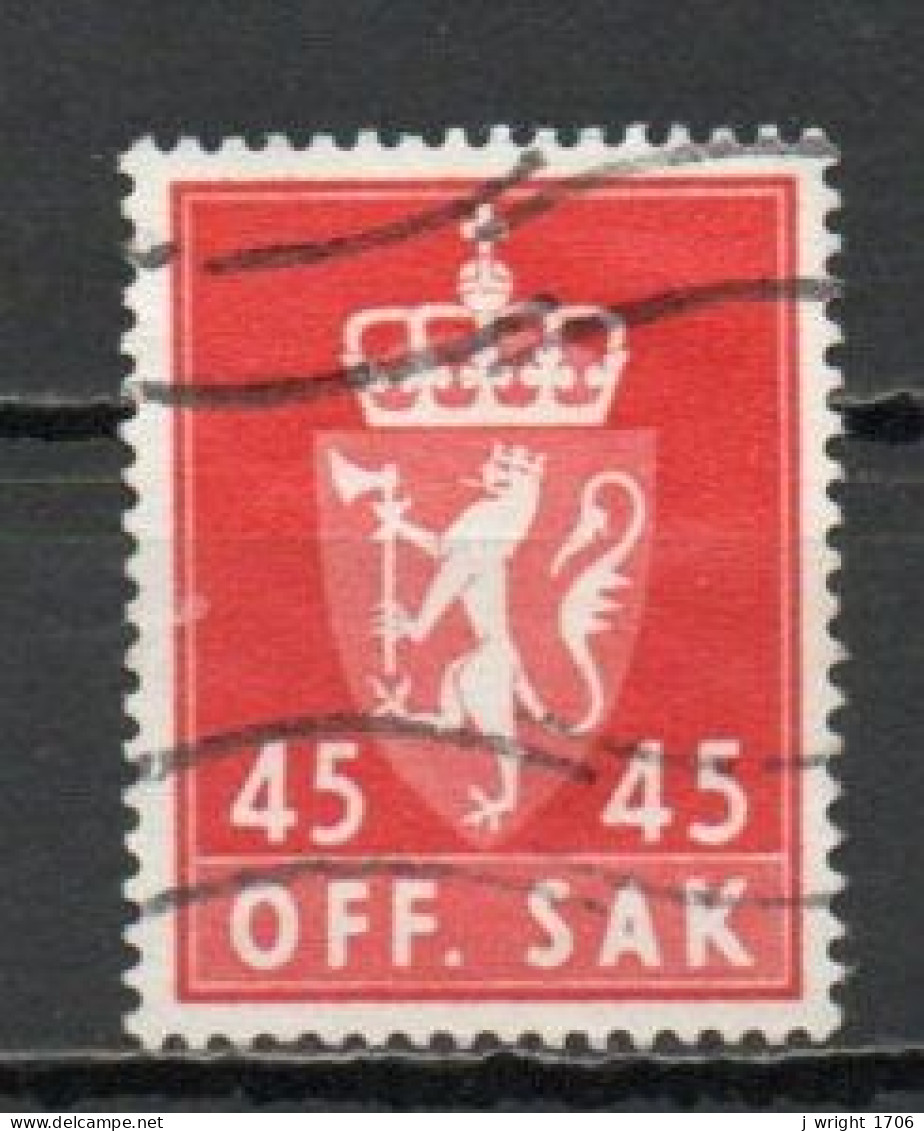 Norway, 1958, Coat Of Arms/Photogravure, 45ö, USED - Dienstzegels