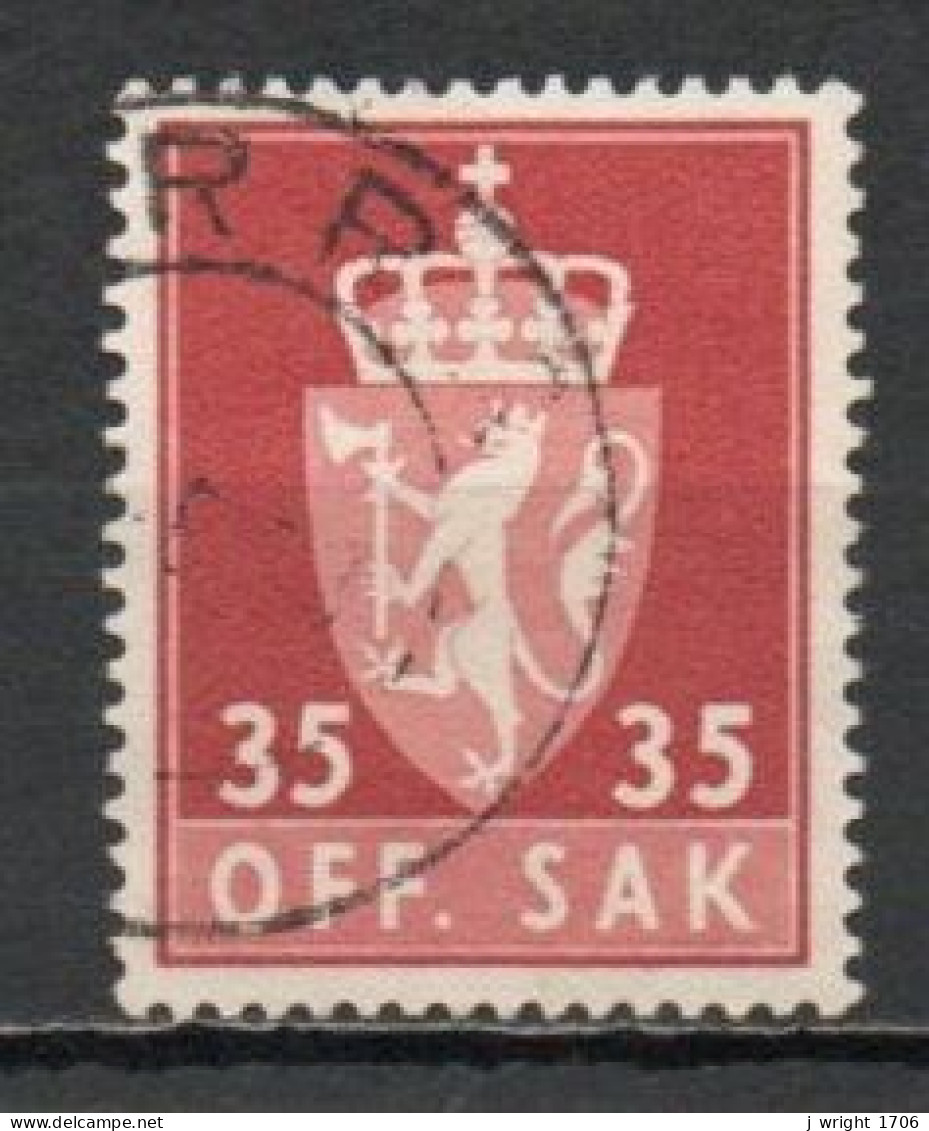 Norway, 1955, Coat Of Arms/Photogravure, 35ö, USED - Service