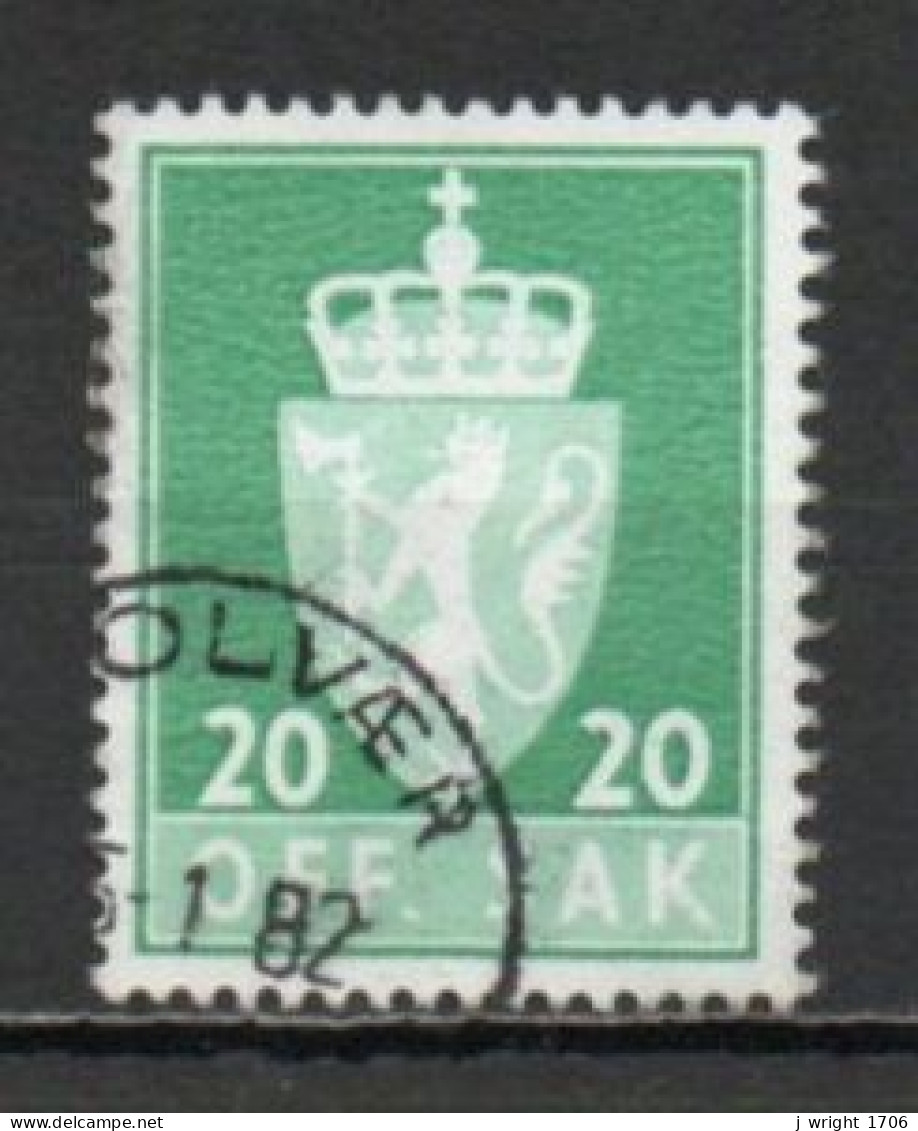 Norway, 1969, Coat Of Arms/Photogravure, 20ö/Phosphor, USED - Dienstzegels