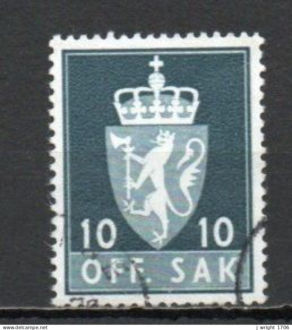 Norway, 1972, Coat Of Arms/Photogravure, 10ö/Phosphor, USED - Dienstzegels