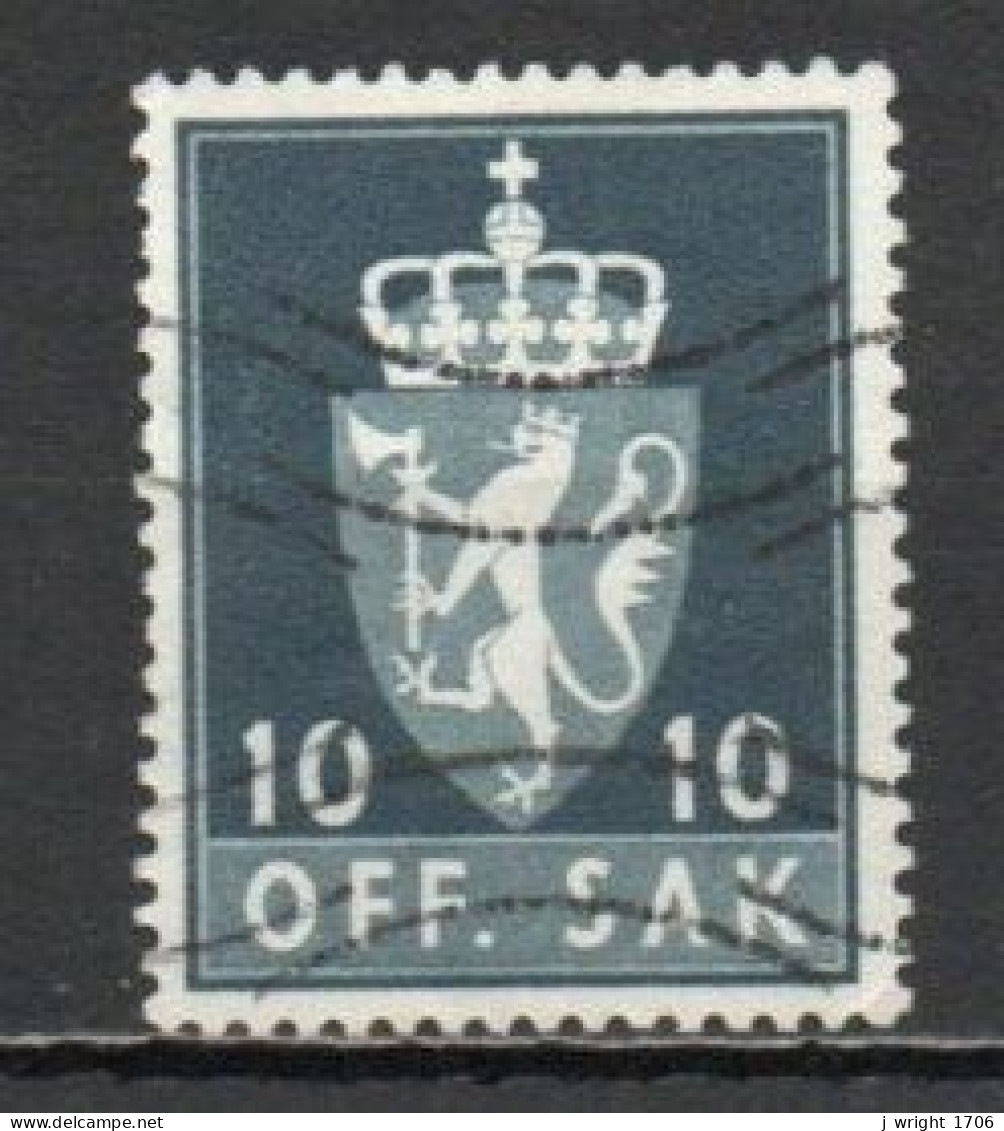 Norway, 1955, Coat Of Arms/Photogravure, 10ö, USED - Dienstzegels