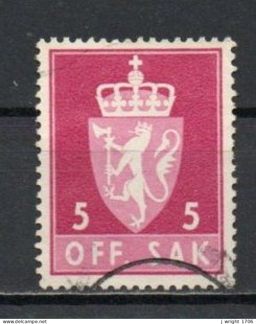Norway, 1955, Coat Of Arms/Photogravure, 5ö, USED - Dienstmarken