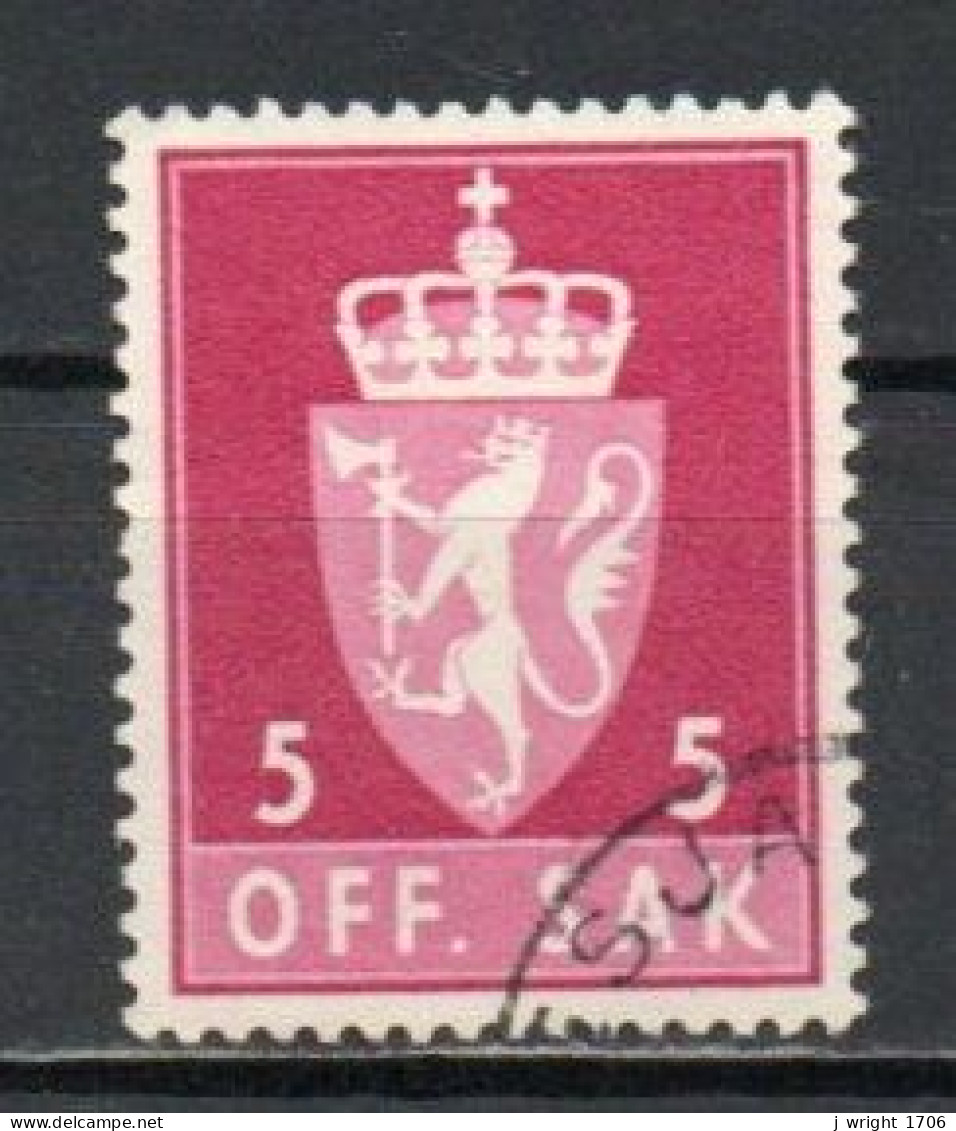 Norway, 1955, Coat Of Arms/Photogravure, 5ö, USED - Dienstzegels