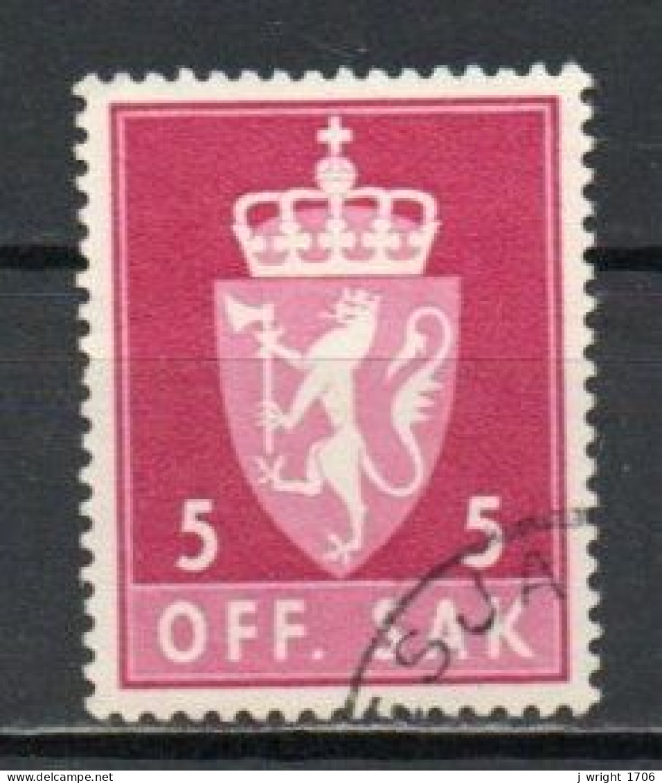 Norway, 1955, Coat Of Arms/Photogravure, 5ö, USED - Service