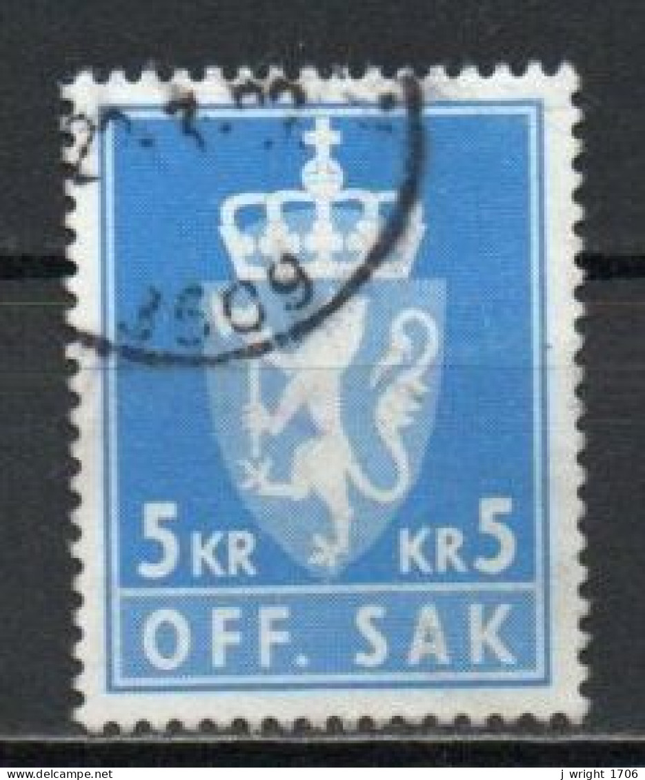 Norway, 1976, Coat Of Arms/Lithography, 5Kr/Blue, USED - Dienstzegels