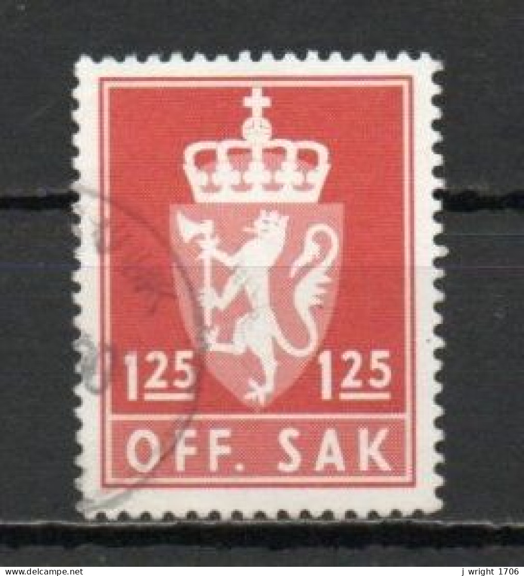 Norway, 1977, Coat Of Arms/Lithography, 1.25Kr/Scarlet, USED - Servizio