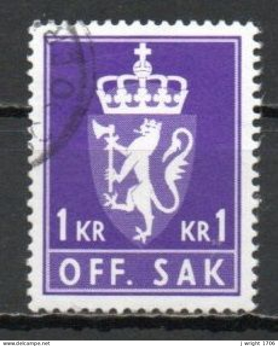 Norway, 1980, Coat Of Arms/Lithography, 1Kr, USED - Dienstzegels