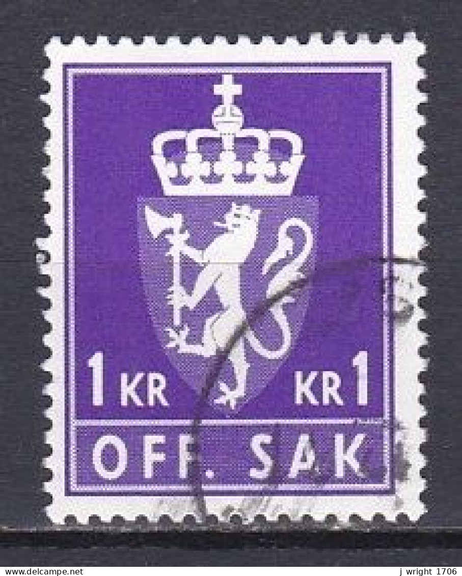 Norway, 1980, Coat Of Arms/Lithography, 1Kr, USED - Dienstzegels