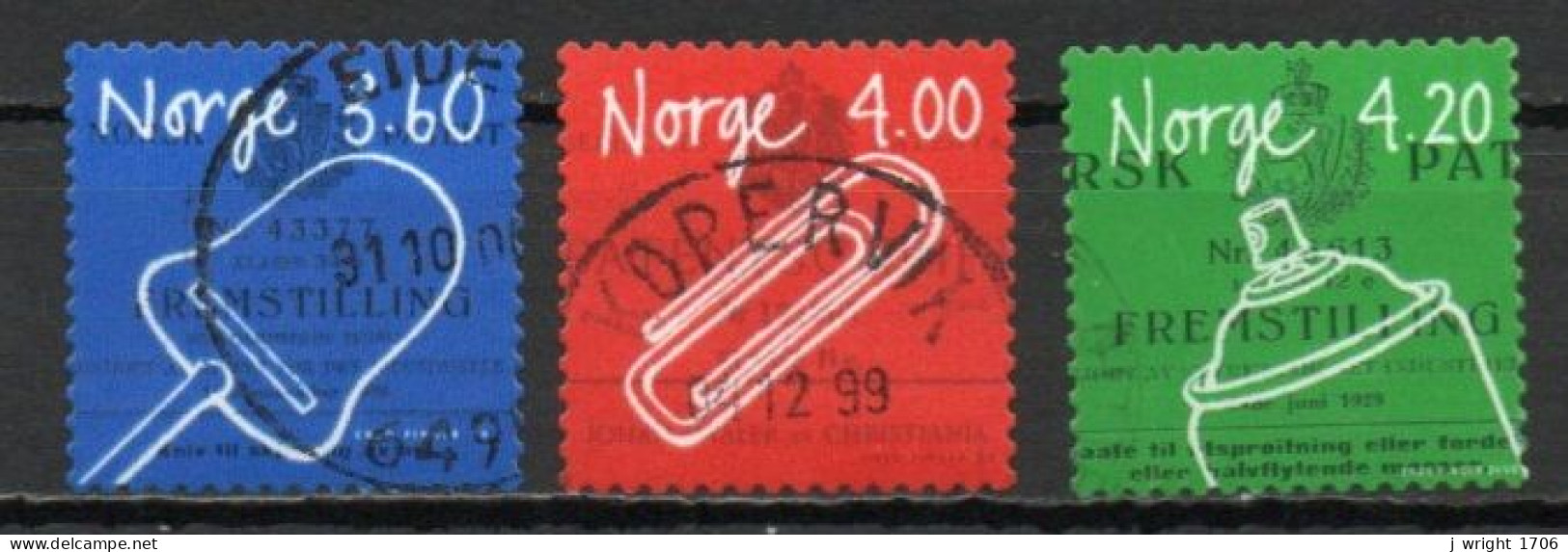 Norway, 1999-2000, Norwegian Inventions, Set, USED - Used Stamps