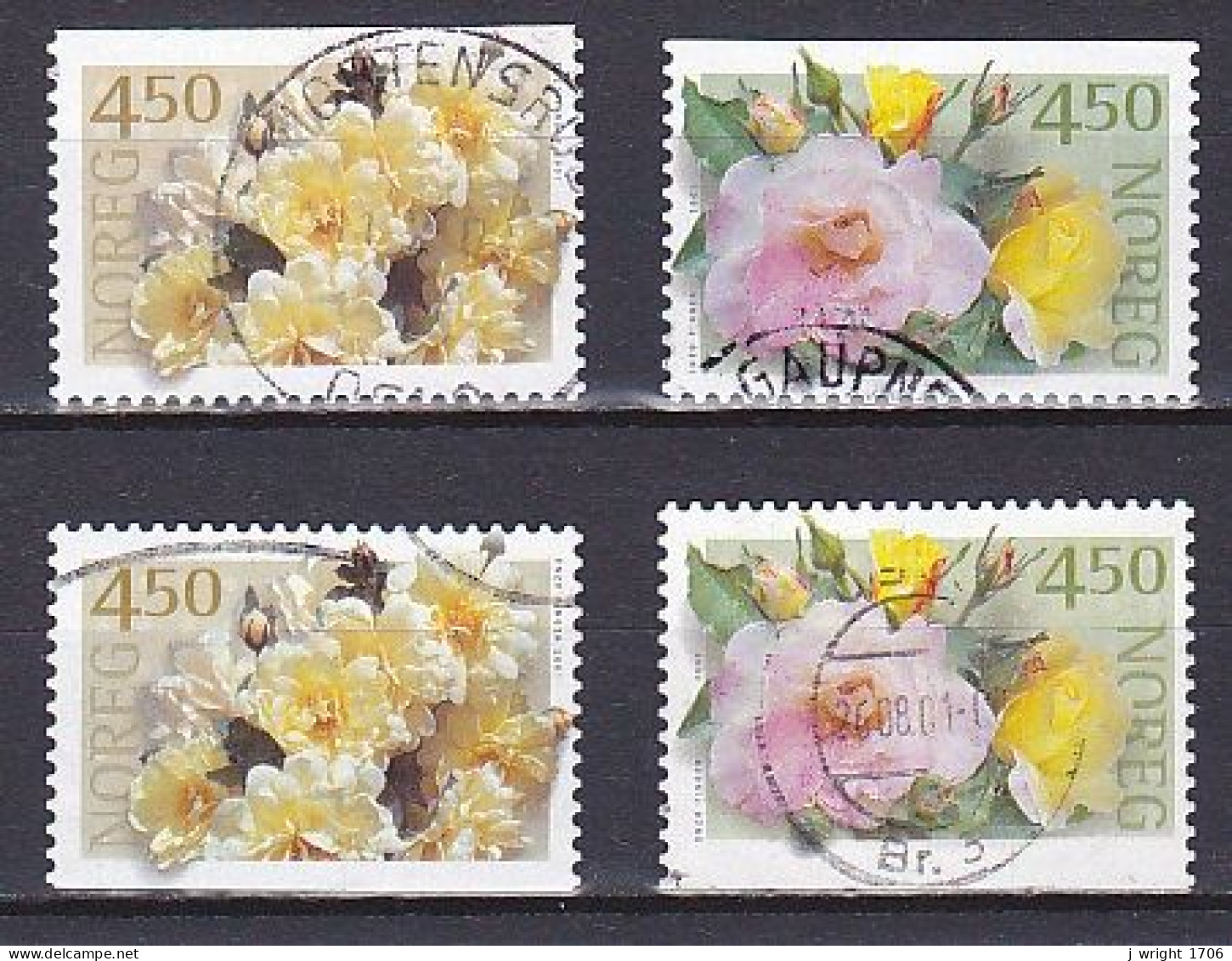 Norway, 2001, Roses 1st Series, Set, USED - Used Stamps
