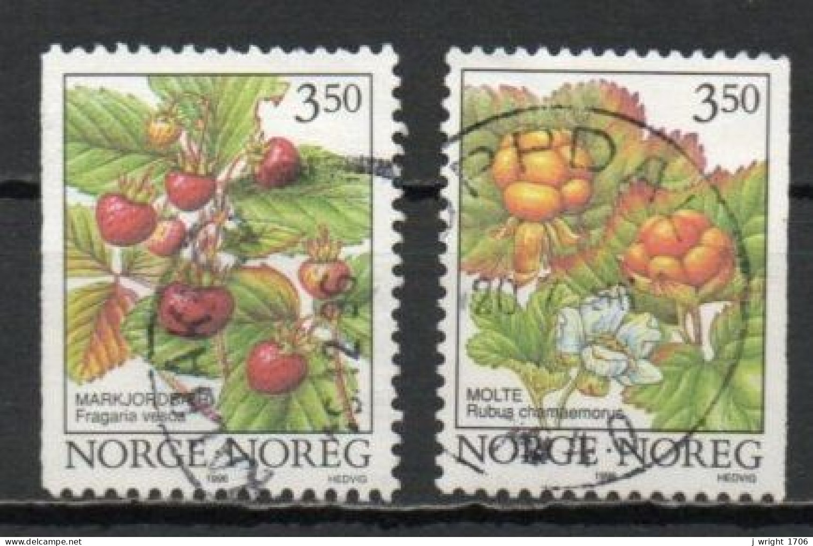 Norway, 1996, Wild Berries, Set, USED - Gebraucht