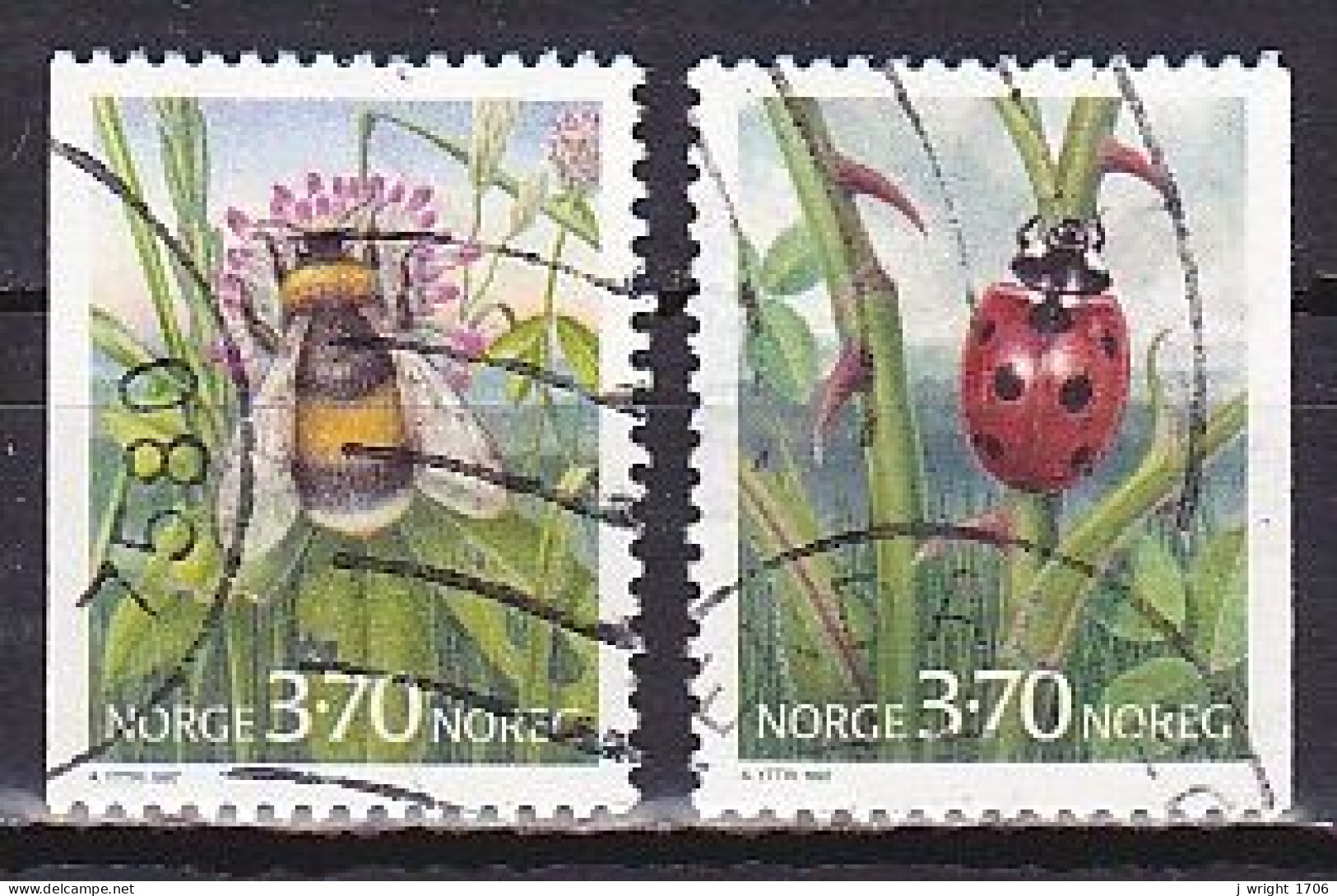 Norway, 1997, Insects, Set, USED - Oblitérés