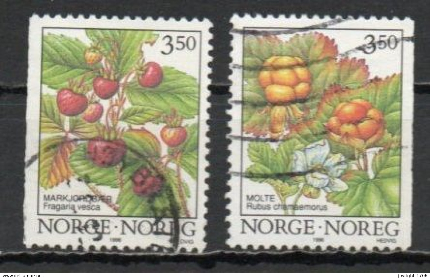 Norway, 1996, Wild Berries, Set, USED - Used Stamps