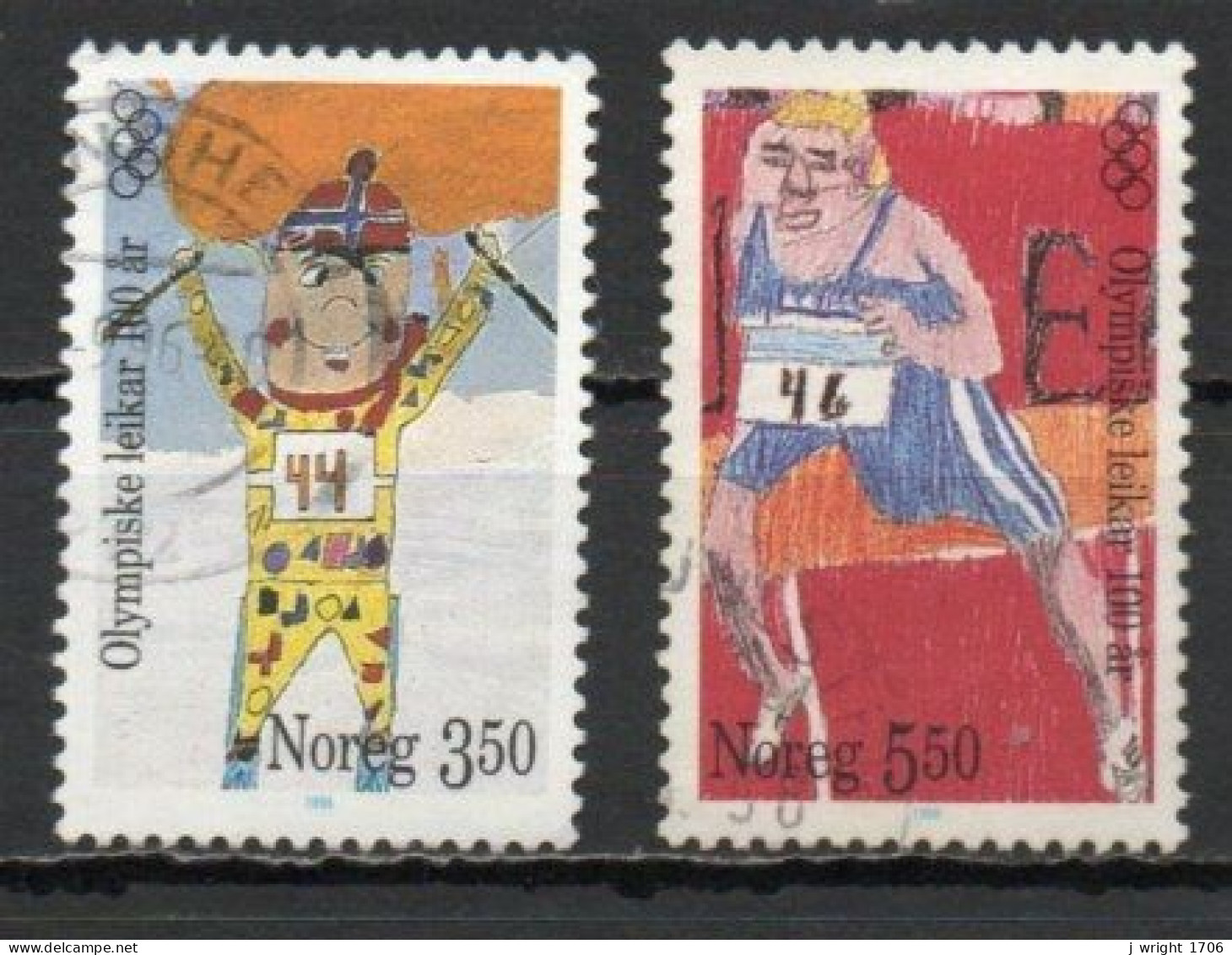 Norway, 1996, Modern Olympic Games Centenary, Set, USED - Usati